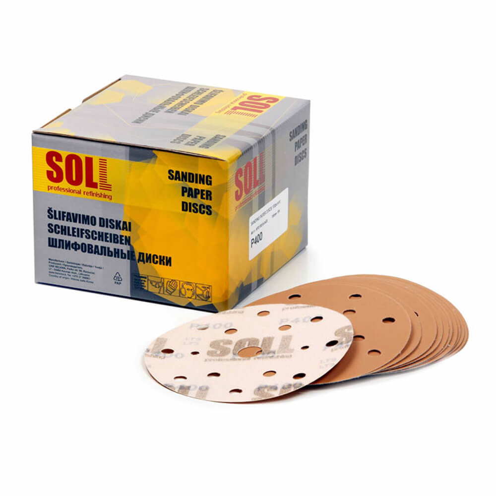 SOLL Sliprondeller, 150mm (P80–P2000) Box på 100st